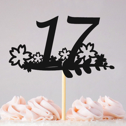 생일 케이크토퍼 TP182_숫자꽃밭/ 케익초 생일초 생일파티용품