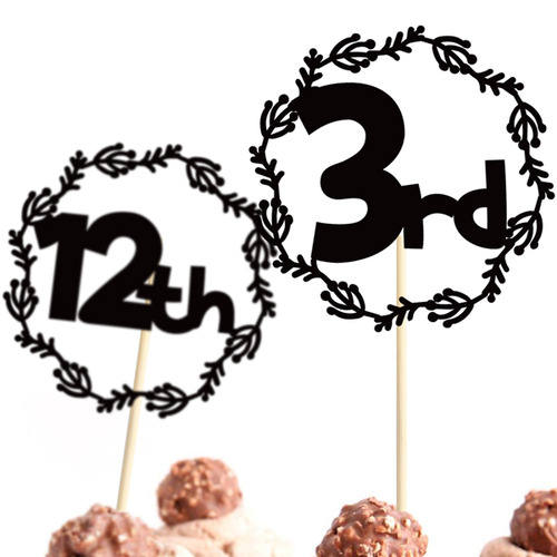 생일 케이크토퍼 TP212_열매타원 / 생일초 생일파티용품 숫자초