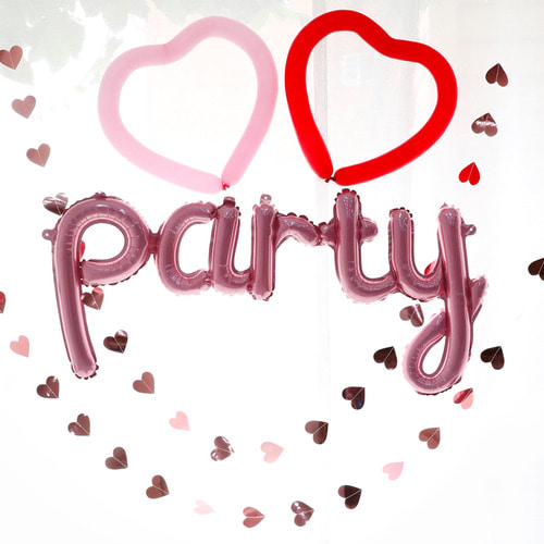 호일풍선(PARTY_핑크) / 파티풍선 생일파티용품