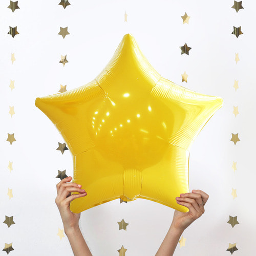호일풍선(별_옐로우) 19인치 / 파티풍선 풍선 파티용품