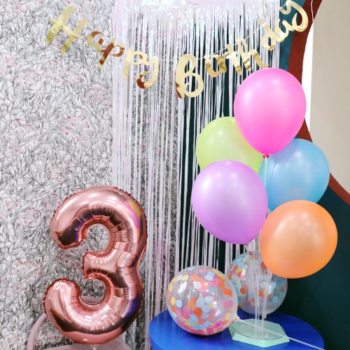 생일파티 4종세트(네온형광) 생일파티 파티용품
